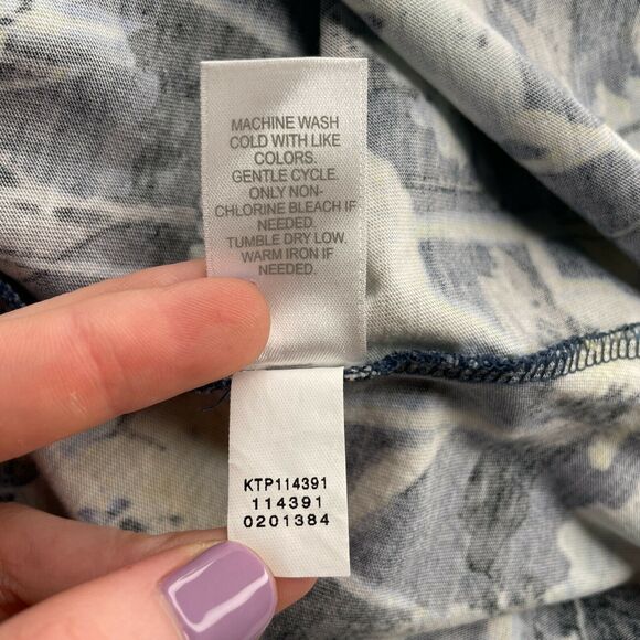 Pure Jill J. Jill Floral Tunic Modal Stretch Kangaroo Pocket Blue Women's Medium - Picture 10 of 10